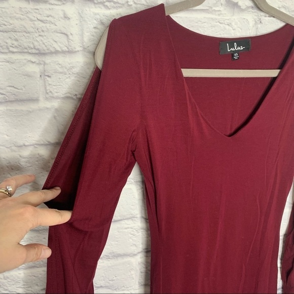 Lulus Red Long Sleeve Bodycon Mini Dress - Picture 9 of 14